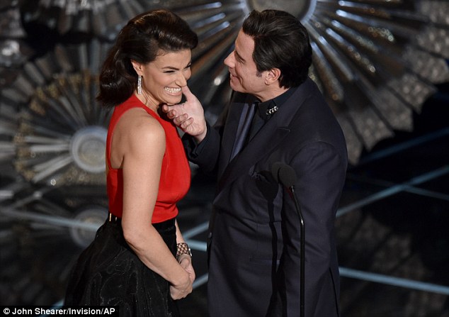 Adele Dazeem and Glom Gazingo: Travolta and Idina Menzel made fun of DazeemGate from last year, and the Pulp Fiction star's rep claimed all the face touching was part of the act too