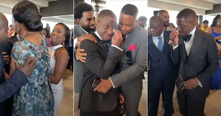 Groom cries on wedding day