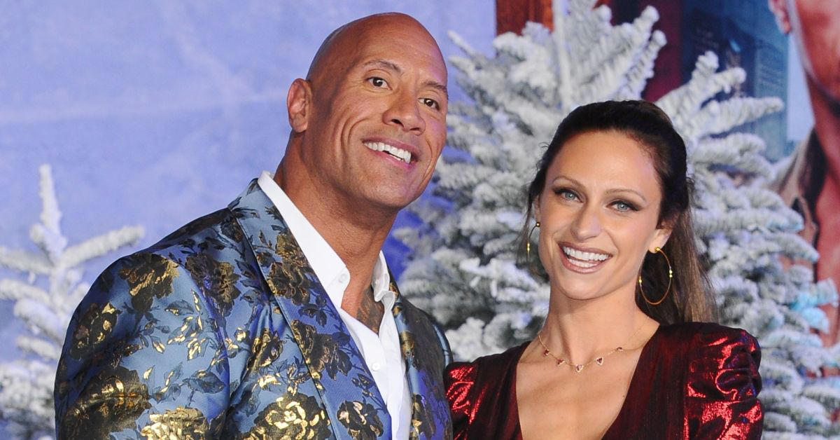 Dwayne Johnson and his wife Lauren Hashian looking very happy together