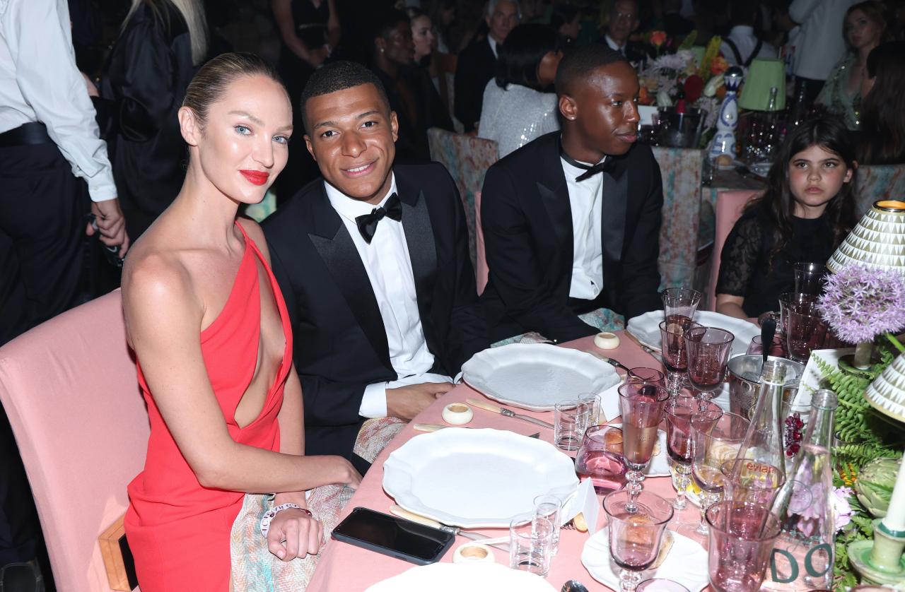 Kylian Mbappe also met South African model Candice Swanepoel in France