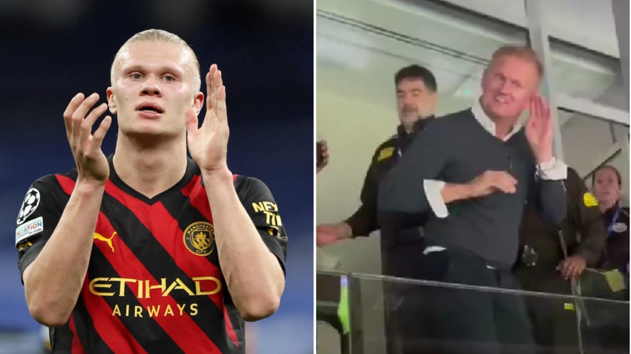 Erling Haaland's dad escorted out of Bernabeu after clashing with Real Madrid fans | Football | Metro News