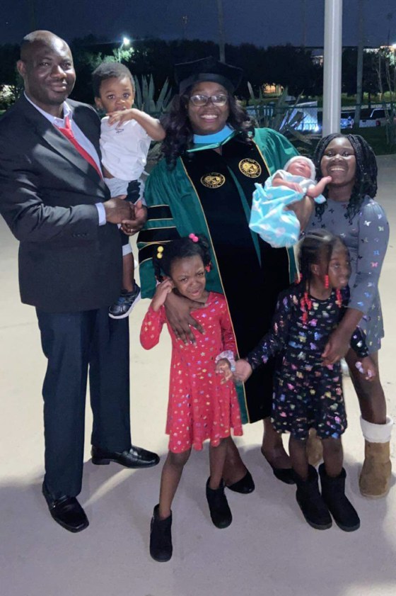 After contracting COVID-19 while pregnant, this mom got her PhD